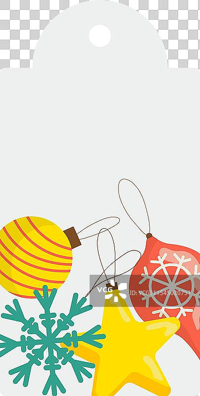 展示多彩的圣诞装饰标签设计图片素材