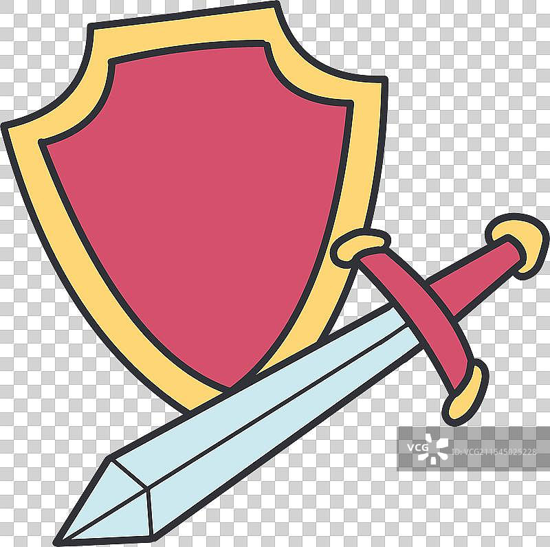 骑士精神与战斗剑盾艺术图片素材