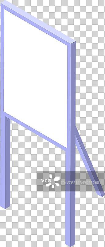 三脚架支撑的空白投影幕布图片素材