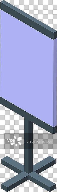 三脚架上站立的空白投影幕布图片素材