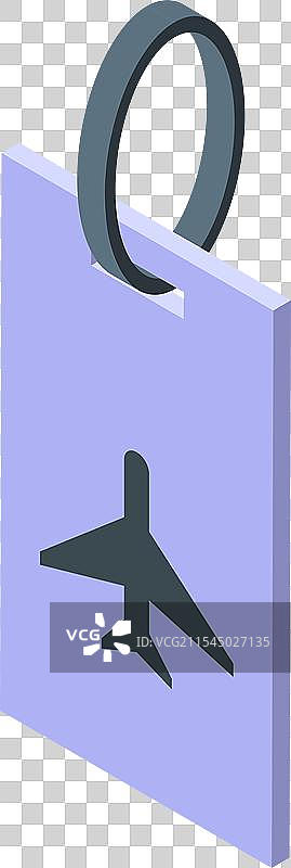 机场行李标签上显示飞机符号图片素材