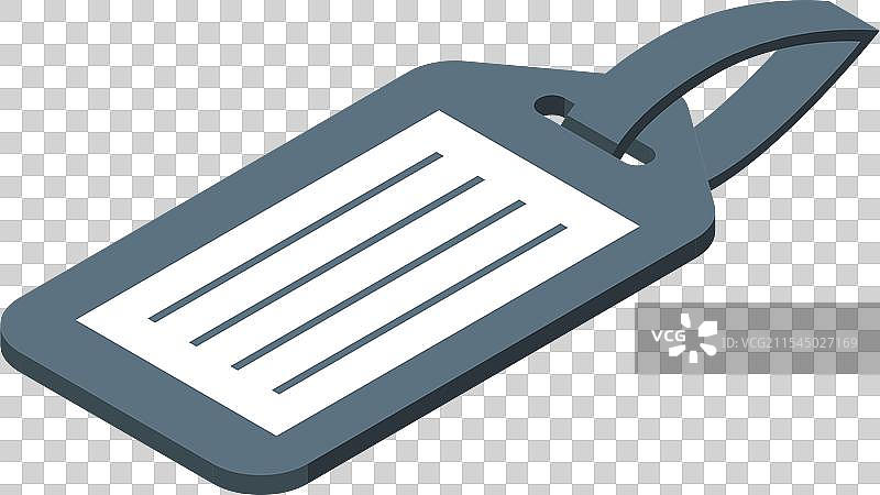 带有带子的行李标签，显示个人信息的空白线条图片素材