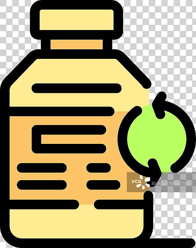 带有回收标志的药瓶图片素材