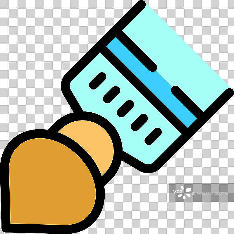 化妆刷涂抹粉底或遮瑕膏图片素材