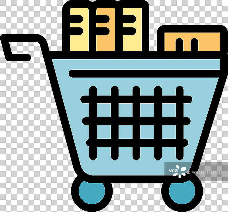 代表在线购物的满购物车图标图片素材