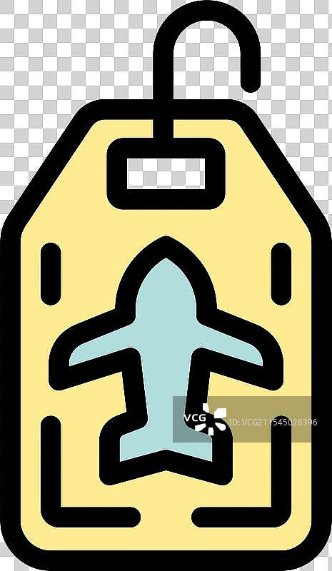 代表旅行的飞机行李标签图片素材