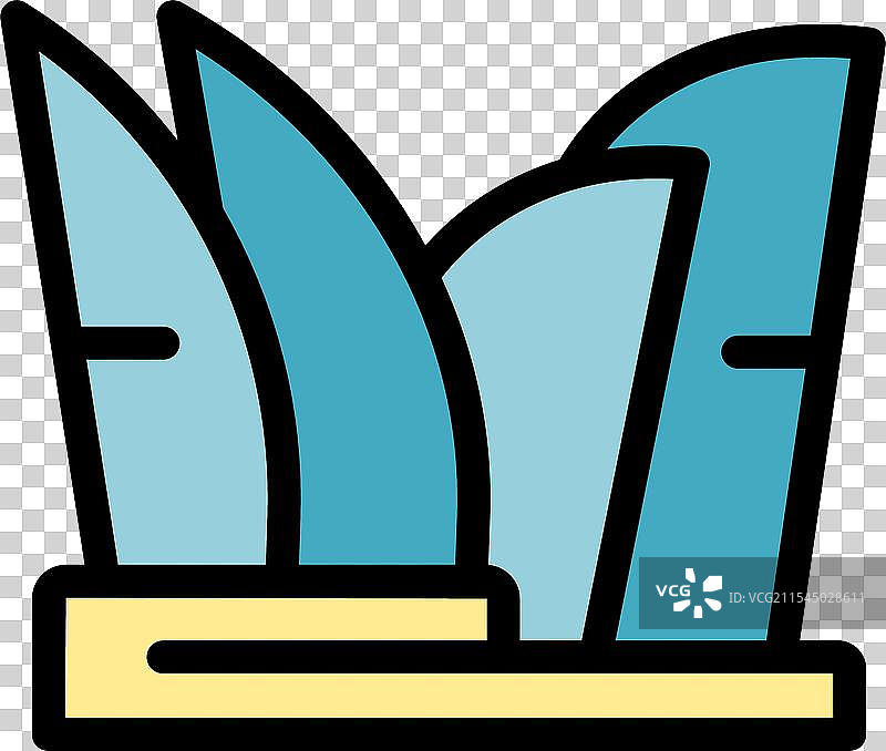 悉尼歌剧院矗立在黄色平台上图片素材