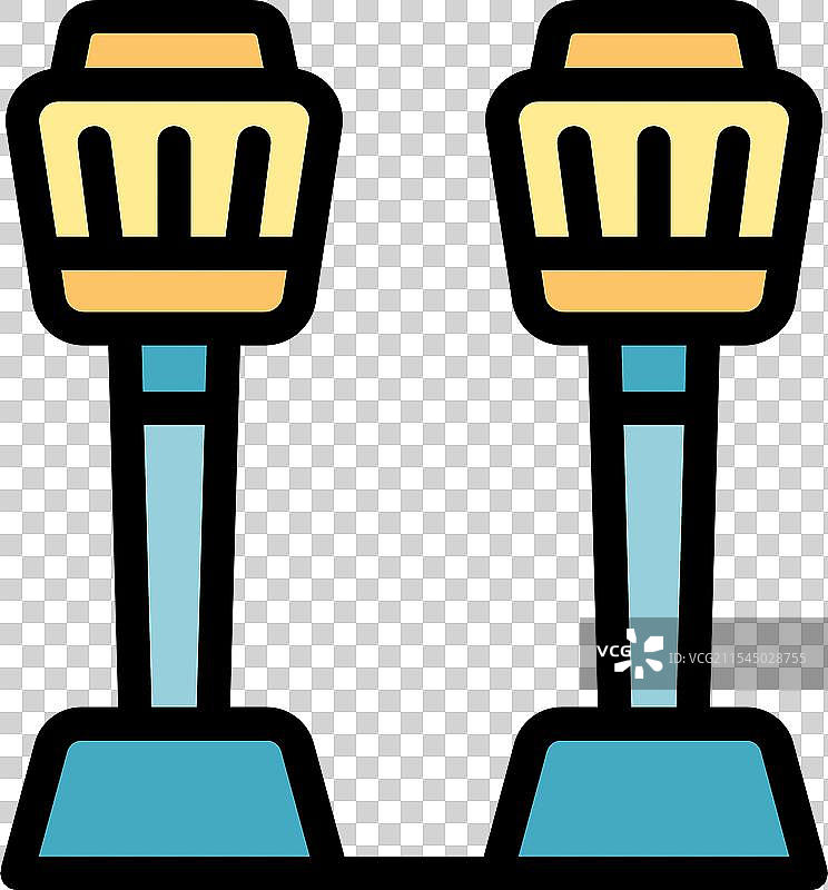 一对燃烧的提基火炬，适合夏威夷派对使用图片素材