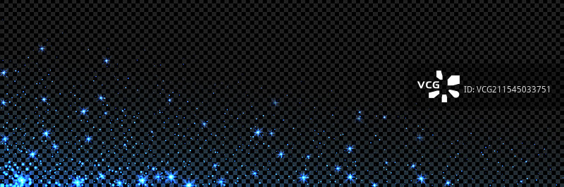 蓝光闪烁效果与魔法萤火虫图片素材