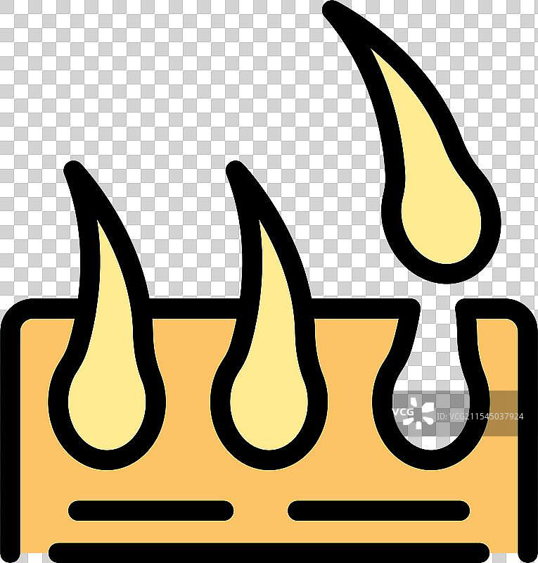 脱发稀疏问题图标显示毛囊图片素材