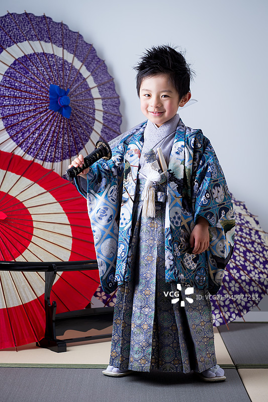 七五三的摄影和摆姿势图片素材