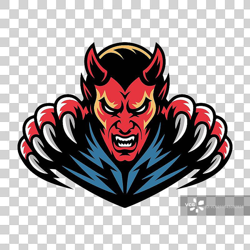 头部恶魔吉祥物标志游戏图片素材