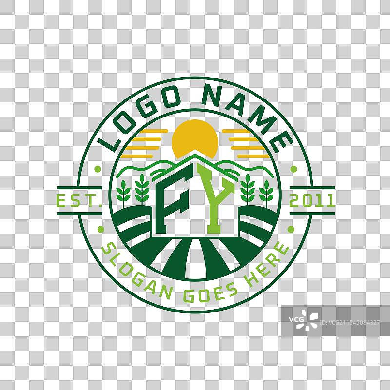 现代农舍风格的FY字母logo设计图片素材