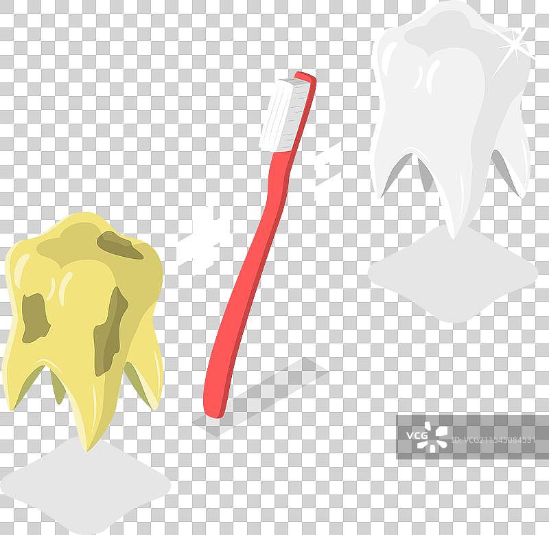 口腔护理的3D等距平面图图片素材