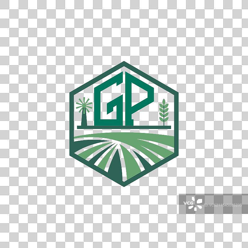 现代农业GP标志设计字母GP农场图片素材