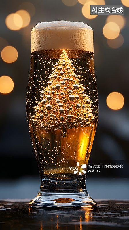 【AI数字艺术】圣诞节节日啤酒节啤酒图片素材