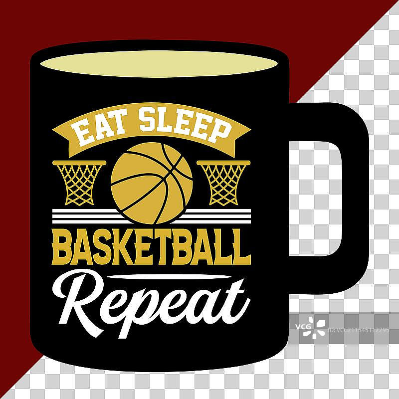吃、睡、打篮球、重复的杯子设计图片素材