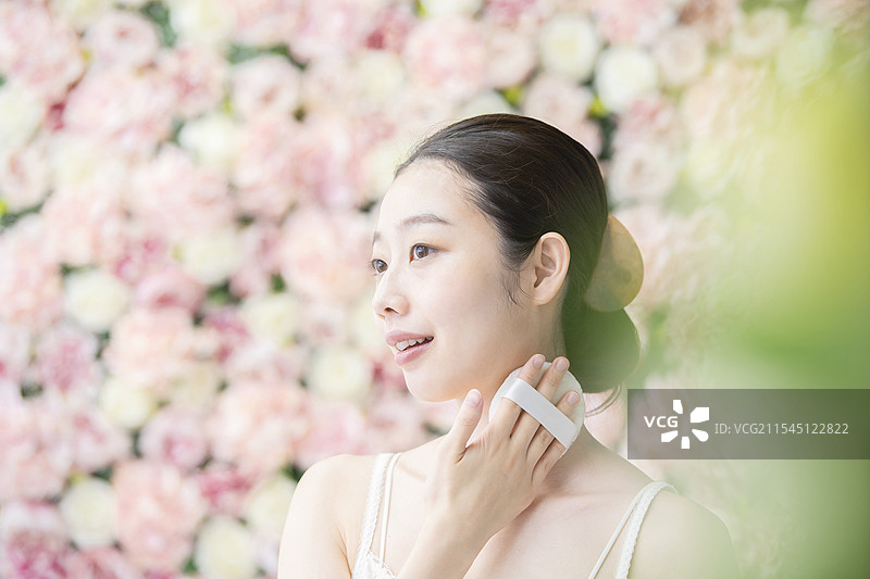 美容，化妆，粉扑，女性图片素材