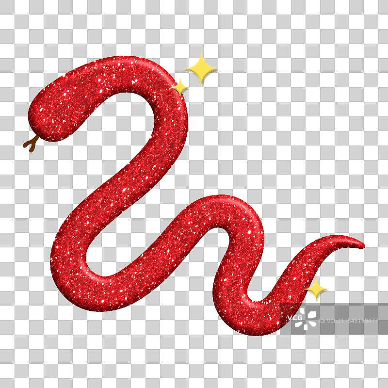 蛇年亮闪闪可爱贴纸图片素材