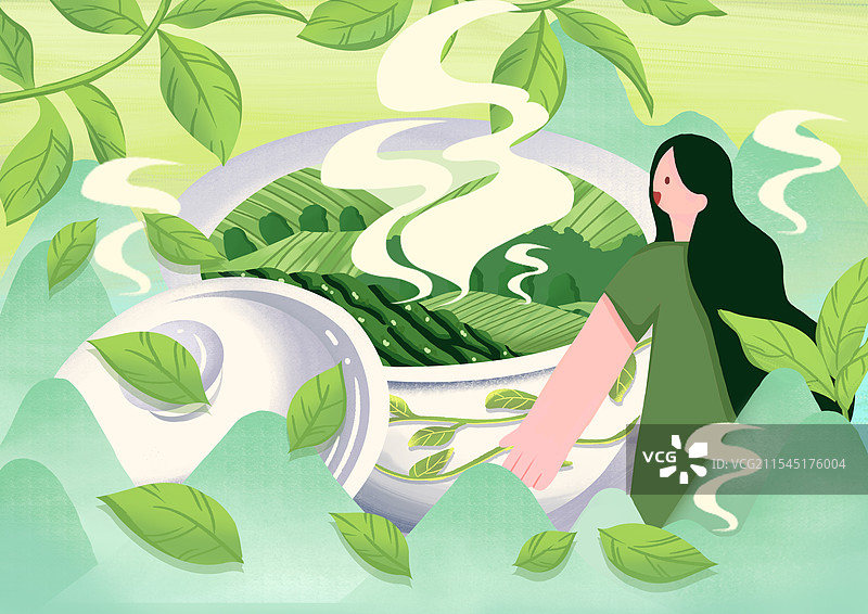 茶叶插画图片素材