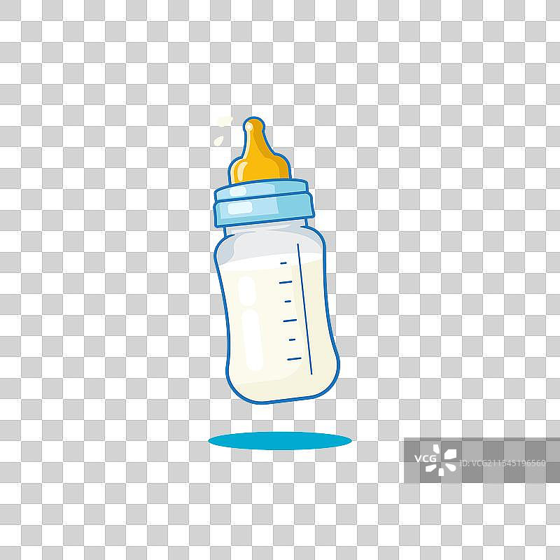 婴儿喝奶瓶图片素材