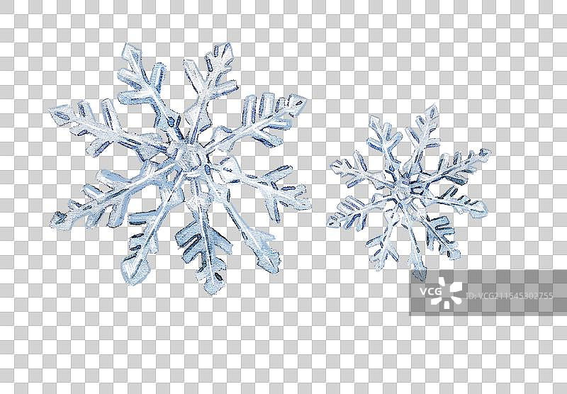 雪花插画元素图片素材