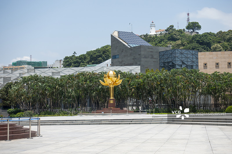 澳门盛世莲花现代城市广场空地背景图图片素材