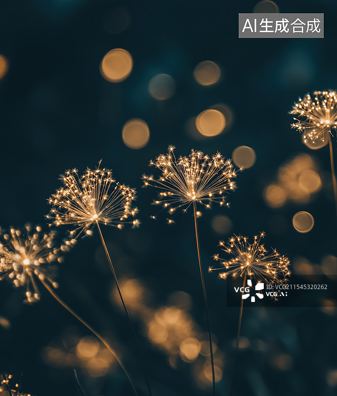 【AI数字艺术】金箔花火2图片素材