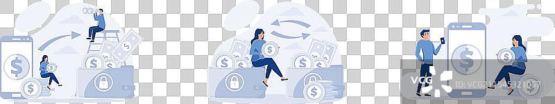 金融交易成功的资金转移图片素材