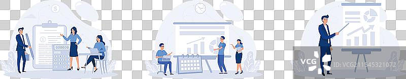 人们与财务文件的剪贴板图片素材