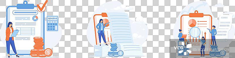 整理会计图表和图形统计图片素材