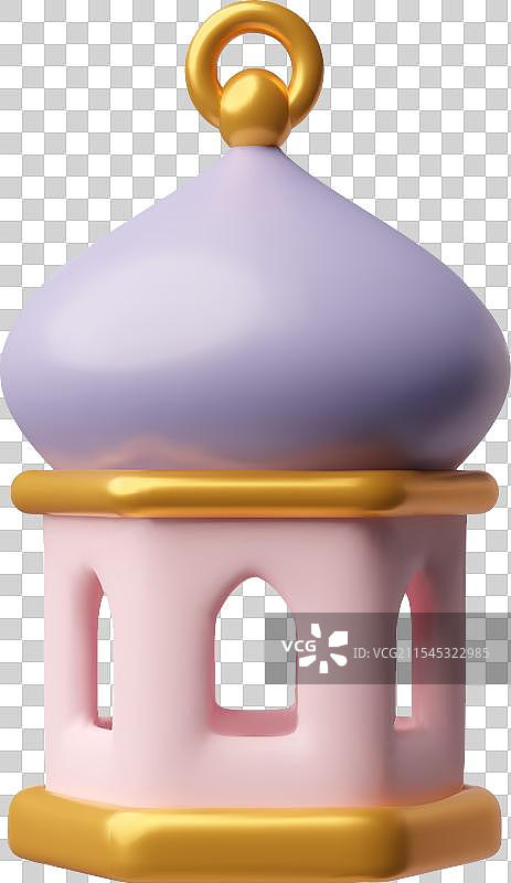 3D伊斯兰教穆斯林灯笼图片素材