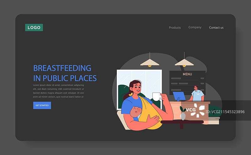 公共场所哺乳的概念图片素材