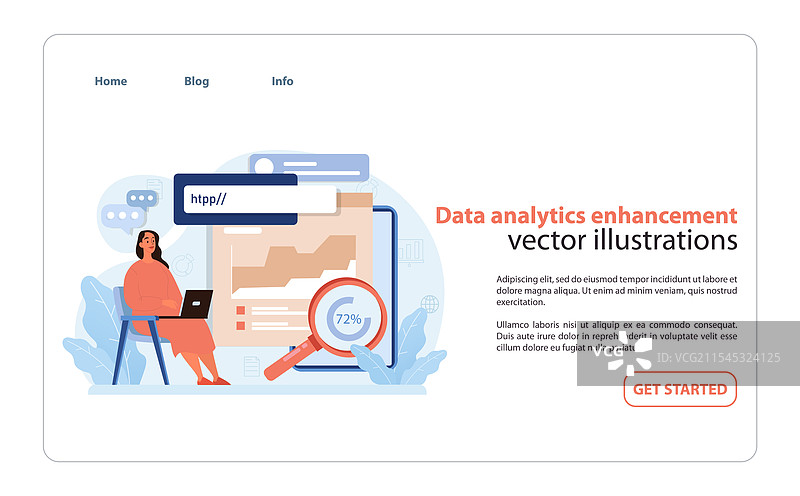 数据分析增强专业人士正在进行分析图片素材
