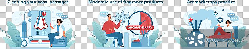 鼻腔卫生和芳香疗法套装图片素材