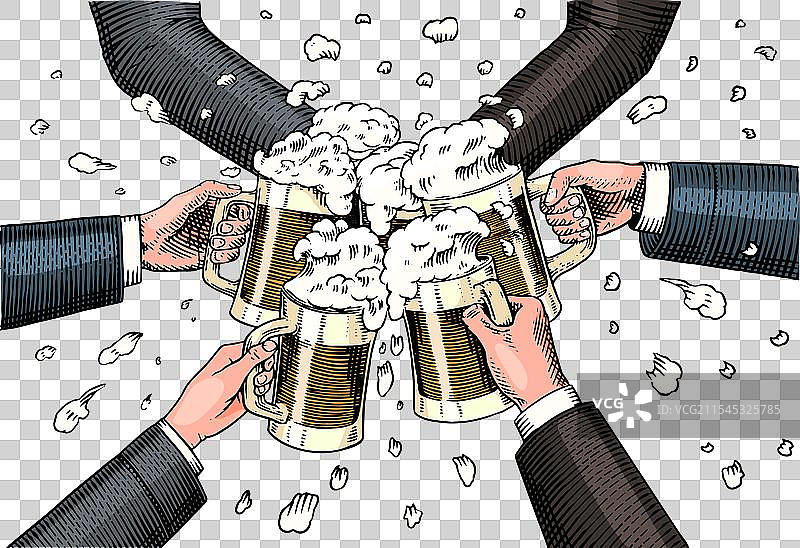 干杯，啤酒节，复古，酒精饮料图片素材