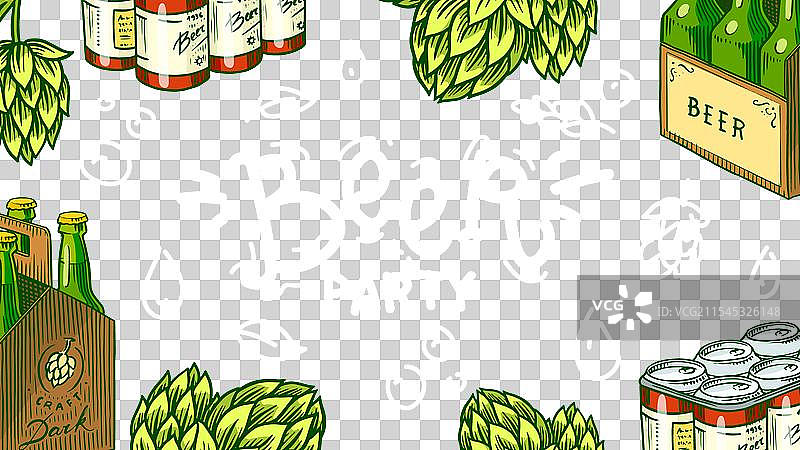 啤酒派对，写着啤酒节，复古风格图片素材