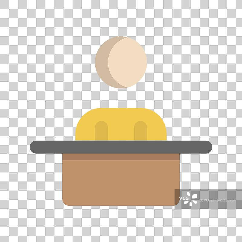 会议桌扁平图标 商务与办公室图片素材