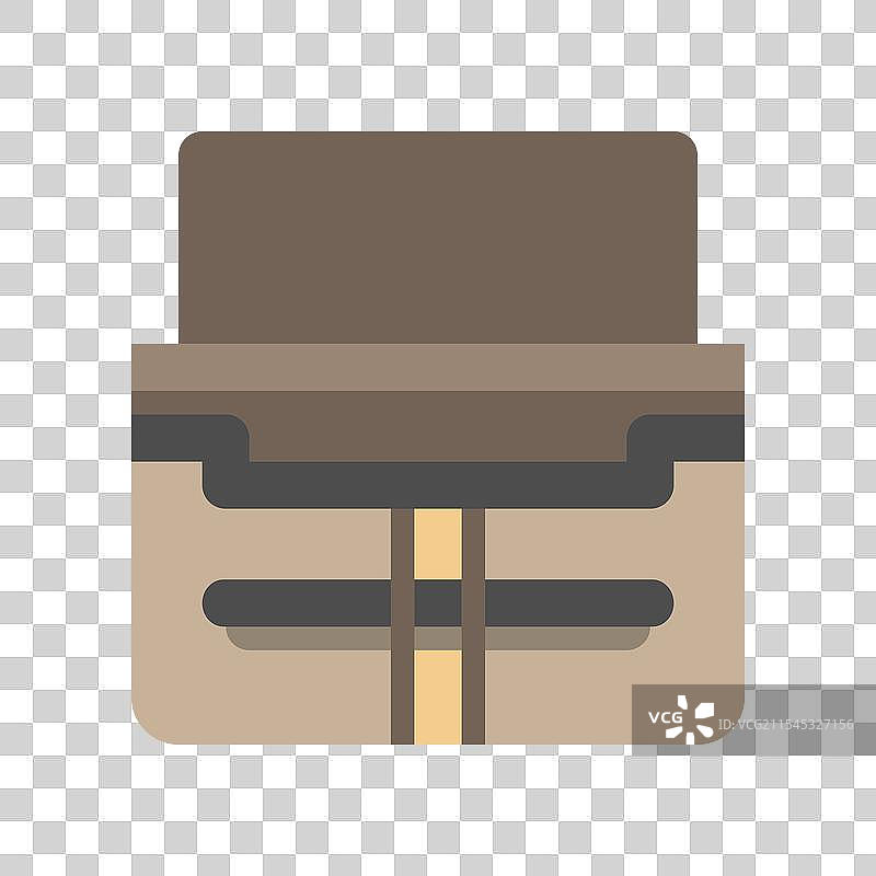 笔记本电脑包扁平图标简单设备包符号图片素材