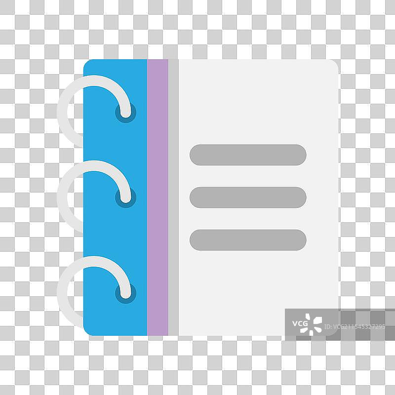 动态设计的平面纸夹图标图片素材