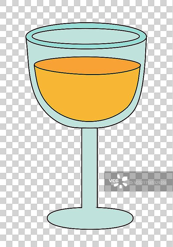 橙汁鸡尾酒在平底杯中图片素材