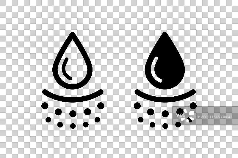 水分吸收图标，深层滋润象征图片素材