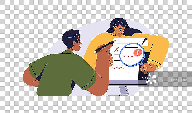 文件审查和语法检查专业人士图片素材