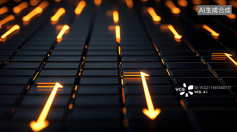 【AI数字艺术】金色科技线路未来数字图案图片素材