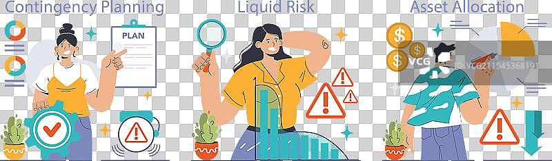 风险管理工具集平面图图片素材