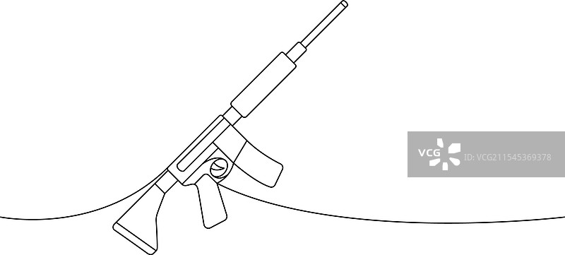 自动步枪一线连续图片素材