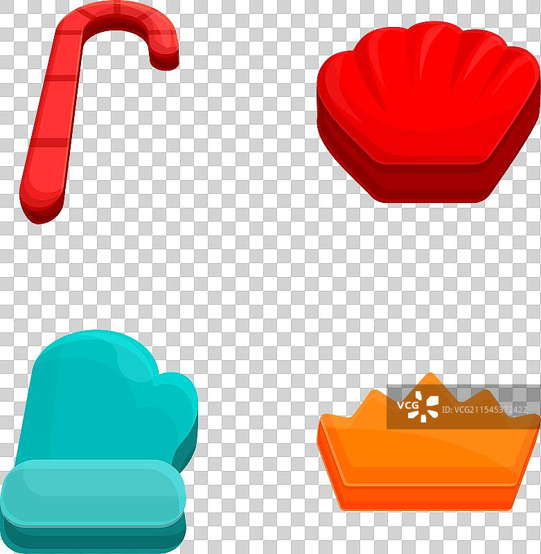 卡通饼干模具图标集图片素材