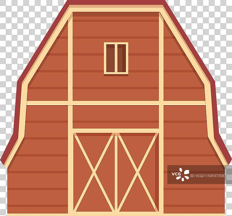 木质谷仓房屋图标 卡通 自然土地图片素材