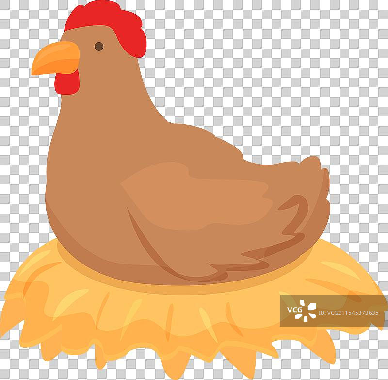 母鸡图标卡通工人稳定图片素材