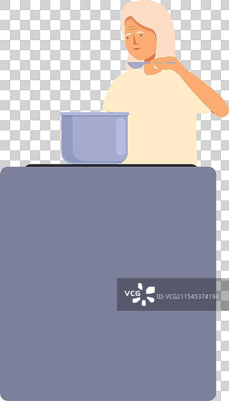 女性品味的汤锅汤图标卡通风格图片素材